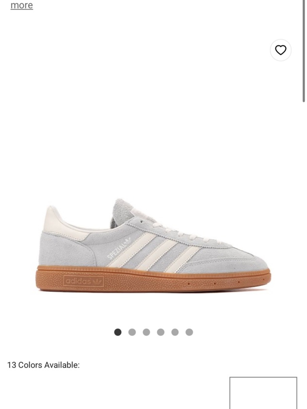adidas Gazelle/Spezial Suede Sneaker in Light Gray with Gum Sole